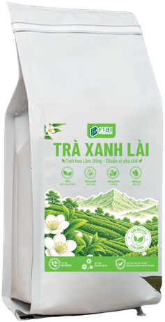 Bao bì thật Trà xanh lài FIBI